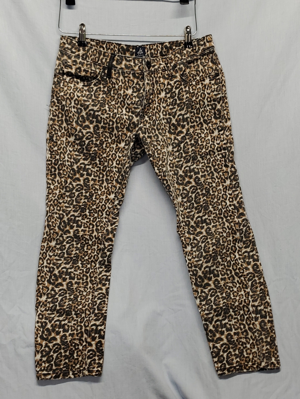 Women's Slim Straight Leopard Print Jeans #5